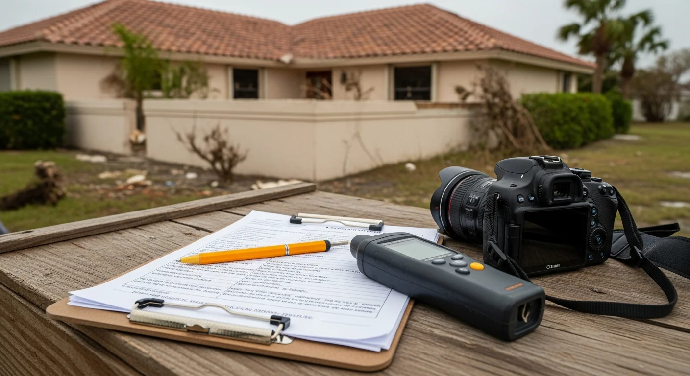 Public adjuster reviewing insurance claim documentation with homeowner