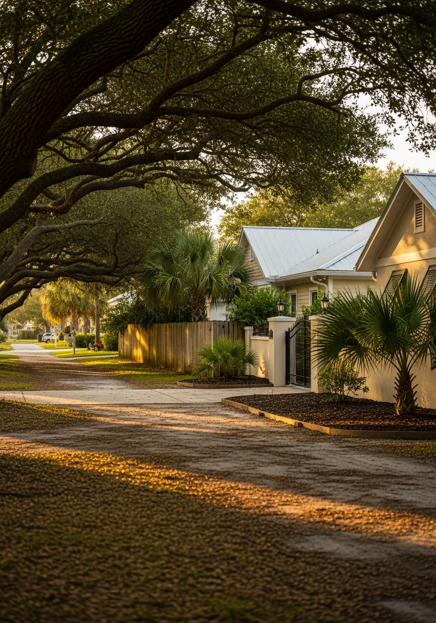 Englewood residential property showing typical beach community features and mature landscaping.
